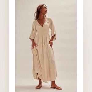 FP Movement by Free People Cream Maxi Dress
